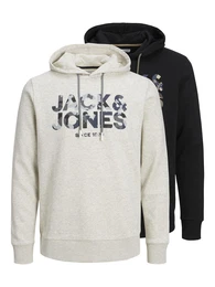 Sweatshirt 'James' nachtblau / grau / schwarz / weimeliert