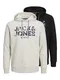 JACK & JONES Sweatshirt 'James' nachtblau / grau / schwarz / weimeliert