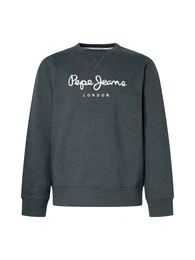 Sweatshirt 'NOUVEL' dunkelgrn / wei