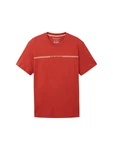 TOM TAILOR T-Shirt (OCS) rostrot/weiß