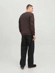 JACK & JONES Sweatshirt JJEBradley dunkelbraun