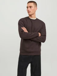 JACK & JONES Sweatshirt JJEBradley dunkelbraun