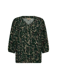 Halenka 'VICKIE' champagne / tmavě zelená / černá