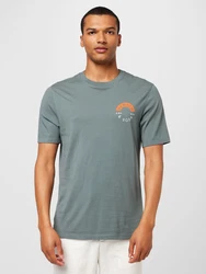 SCOTCH & SODA T-Shirt taubenblau / orange / naturweiß
