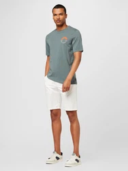SCOTCH & SODA T-Shirt taubenblau / orange / naturweiß