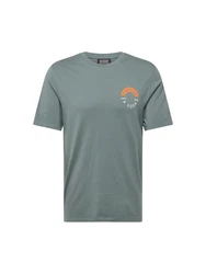 SCOTCH & SODA T-Shirt taubenblau / orange / naturweiß