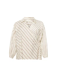 Bluza 'NIKITA' smeđa / bijela