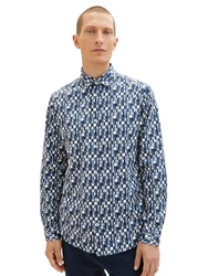 TOM TAILOR Hemd navy/taubenblau/weiß