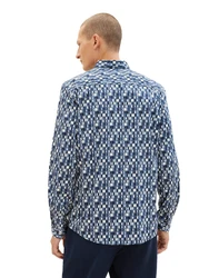 TOM TAILOR Hemd navy/taubenblau/weiß