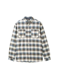 Hemd blau / grn / orange / wollwei