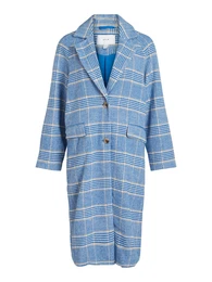 P?echodný kabát 'TORA' tmav? bé?ová / modrá / bílá