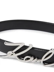 Karl Lagerfeld Gürtel schwarz/silber