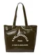 Karl Lagerfeld Nákupní taška 'Rue St-Guillaume'  olivová / bílá