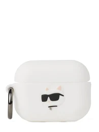 Etui za mobitel 'Silicone Choupette AirPods 3' crna / bijela