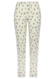 Pyžamové kalhoty béžová / šedá