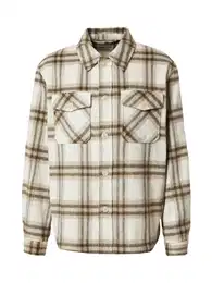 Jacke 'Benjamin' (GRS) beige / dunkelbeige / dunkelgrn