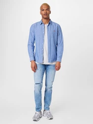 LEVI'S Hemd 'Battery' blaumeliert/rot