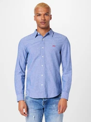 LEVI'S Hemd 'Battery' blaumeliert/rot