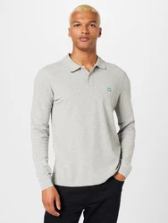UNITED COLORS OF BENETTON Poloshirt Shirt Grau/Grün/Grau/Grün/Grau/Grün/Grau/Grün/Grau/Grün