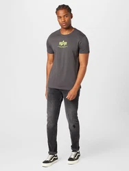Alpha Industries Rundhalsshirt Basic T neongelb/grau