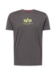 Alpha Industries Rundhalsshirt Basic T neongelb/grau Alpha Industries Rundhalsshirt Basic T neongelb/grau