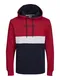 JACK & JONES Sweatshirt 'JJEReid Blocking' navy / rot / wei