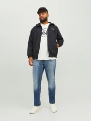 Jack & Jones Plus Jacke JJERUSH schwarz/wei