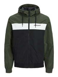 Plus Jacke 'Rush' dunkelgrn / schwarz / wei
