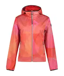 Outdoor jakna 'Ingby' koraljna / roza / crna / bijela