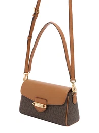 Torba za čez ramo konjak / temno rjava