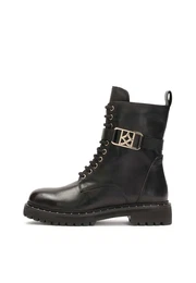 Šněrovací kozačky černá