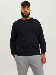 Jack & Jones Pullover JJEBASIC KNIT CREW NECK NOOS PLS schwarz