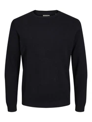 Jack & Jones Pullover JJEBASIC KNIT CREW NECK NOOS PLS schwarz