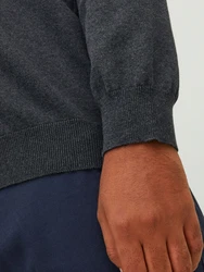 Jack & Jones Pullover JJEBASIC KNIT CREW NECK NOOS PLS anthrazit