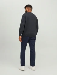 Jack & Jones Pullover JJEBASIC KNIT CREW NECK NOOS PLS anthrazit