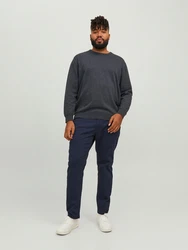 Jack & Jones Pullover JJEBASIC KNIT CREW NECK NOOS PLS anthrazit
