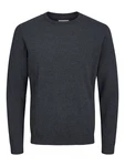 Jack & Jones Pullover JJEBASIC KNIT CREW NECK NOOS PLS anthrazit