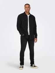 ONLY & SONS Hemd 'BANE' Denim grau/denim