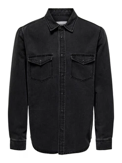 ONLY & SONS Hemd 'BANE' Denim grau/denim ONLY & SONS Hemd 'BANE' Denim grau/denim