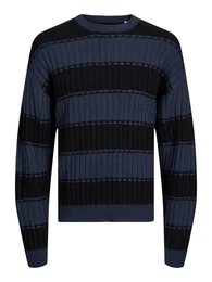 Pullover 'LUCA' dunkelblau / schwarz
