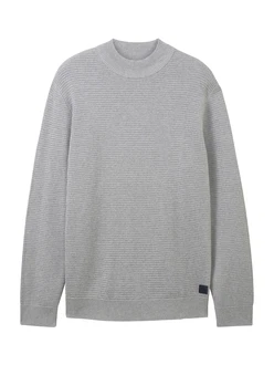 TOM TAILOR Pullover hellgrau
