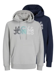 Sweatshirt 'SHADY' dunkelblau / hellgrau / jade / wei