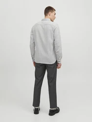 JACK & JONES Hemd 'JJEClassic' hellgrau