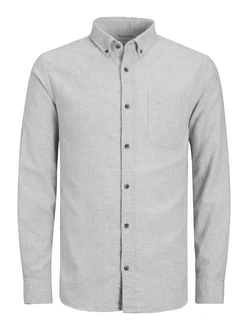 JACK & JONES Hemd 'JJEClassic' hellgrau