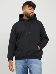 Jack & Jones Plus Sweatshirt 'JJEBRADLEY' schwarz