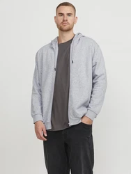 Jack & Jones Plus Sweatjacke Bradley hellgrau