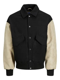 Jacke 'FAME' beige / schwarz