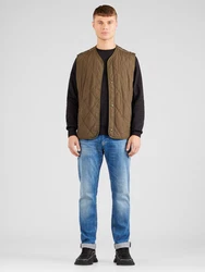 TOMMY HILFIGER Weste khaki / rot / weiß