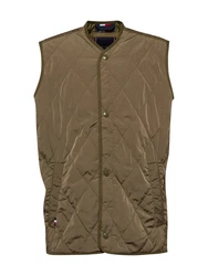 TOMMY HILFIGER Weste khaki / rot / weiß