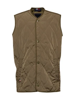 TOMMY HILFIGER Weste khaki / rot / weiß